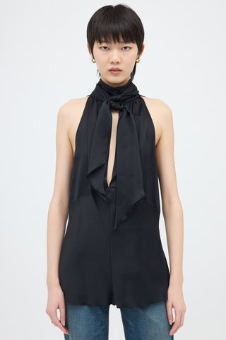 Chanel FW 2006 Silk Satin Halter Top