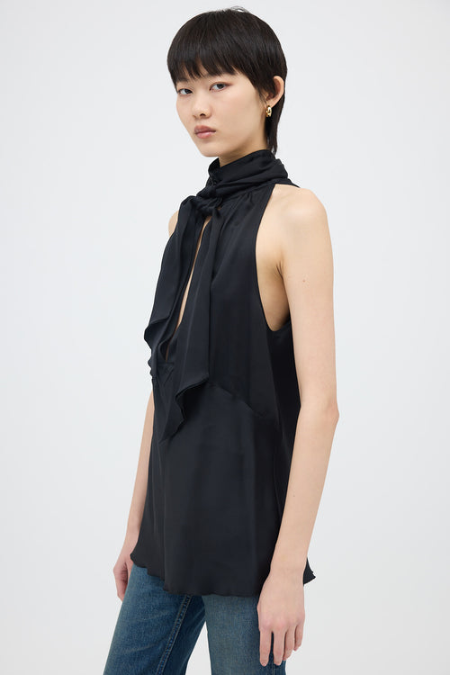 Chanel FW 2006 Silk Satin Halter Top