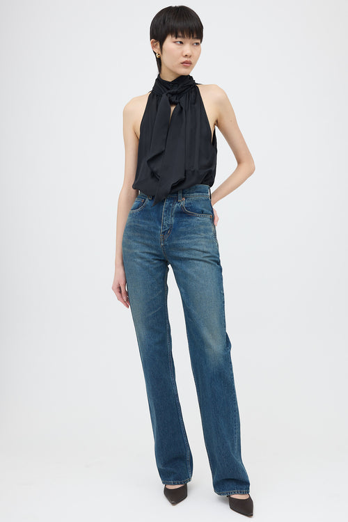 Chanel FW 2006 Silk Satin Halter Top