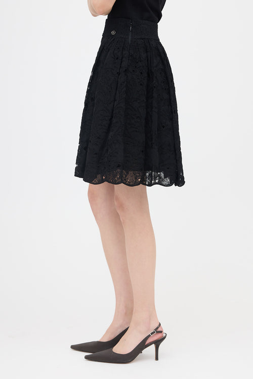 Chanel Knit Distressed Layered Skirt
