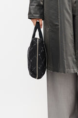 Chanel 1997 Black Diamond Printed Laptop Case Bag