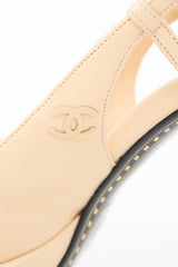 Chanel Leather CC Platform Heel