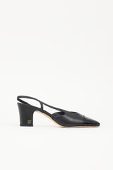 Chanel Leather CC Slingback Heel