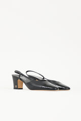 Chanel Leather CC Slingback Heel
