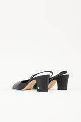 Chanel Leather CC Slingback Heel