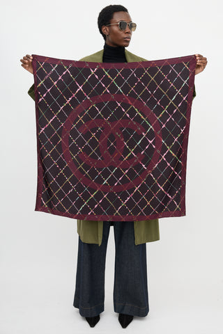 Chanel Silk Printed CC Scarf