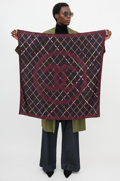 Chanel Silk Printed CC Scarf