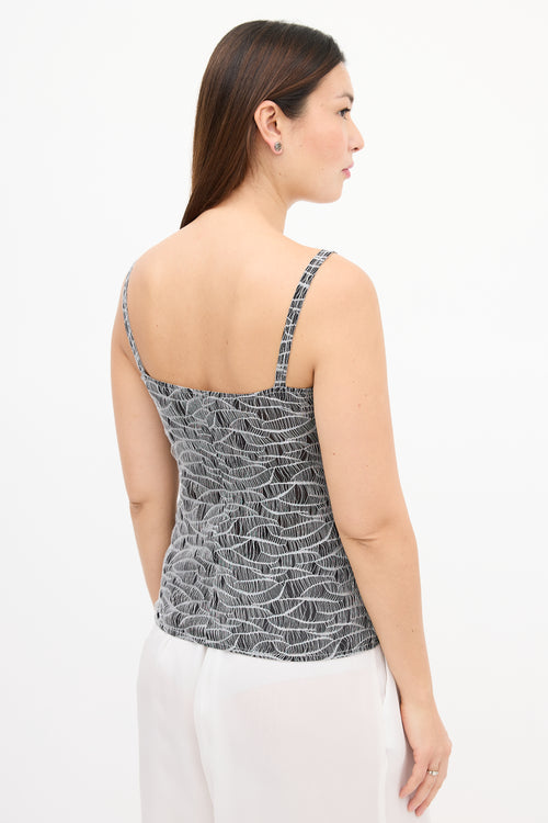 Chanel Fall 2005 Black & Silver Overlay Tank Top