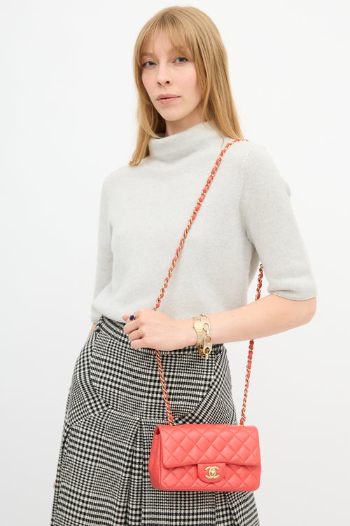 Chanel 2018 Quilted Leather Mini Single Flap Bag