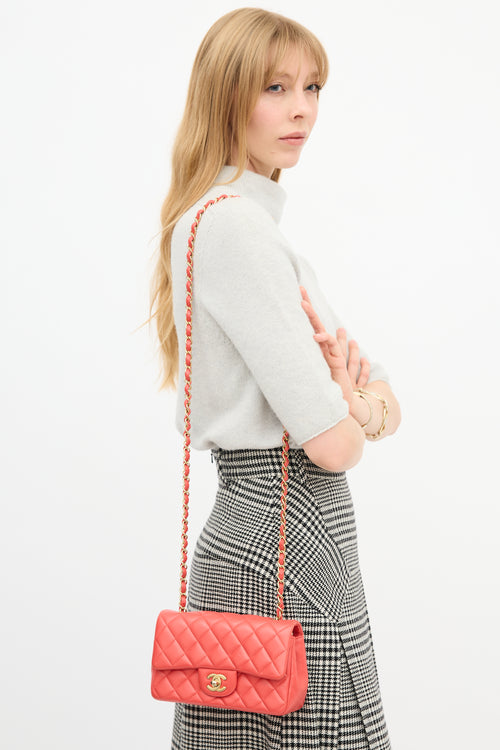 Chanel 2018 Quilted Leather Mini Single Flap Bag