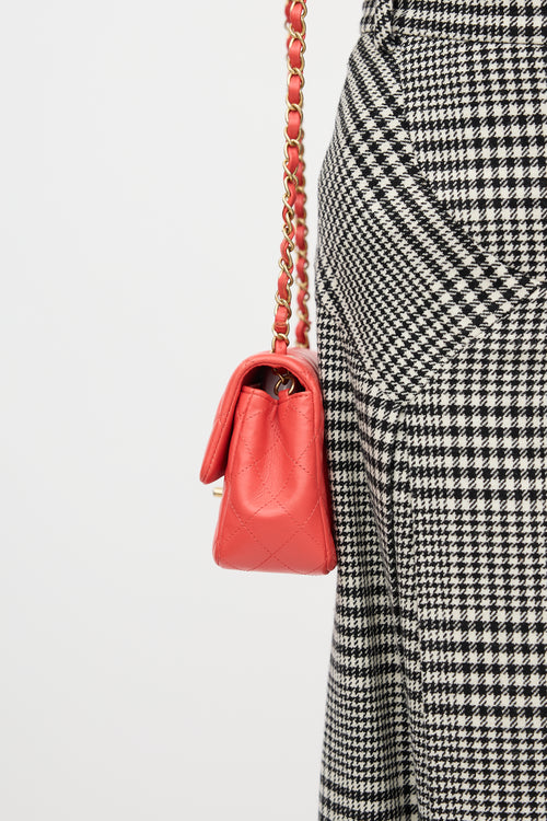 Chanel 2018 Quilted Leather Mini Single Flap Bag