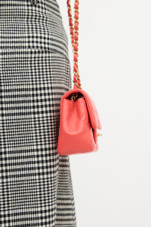 Chanel 2018 Quilted Leather Mini Single Flap Bag