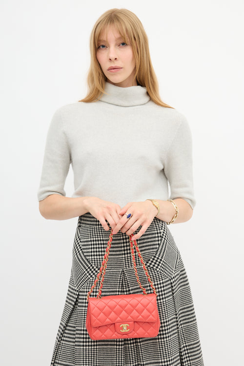 Chanel 2018 Quilted Leather Mini Single Flap Bag