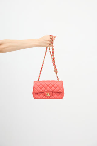 Chanel 2018 Quilted Leather Mini Single Flap Bag