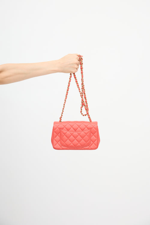 Chanel 2018 Quilted Leather Mini Single Flap Bag