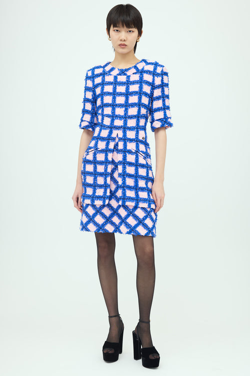 Chanel SS 2018 Tweed Grid Dress