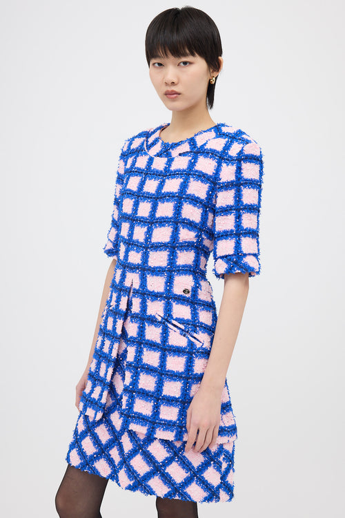 Chanel SS 2018 Tweed Grid Dress