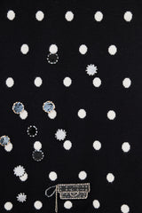 Chanel Fall 2008 Black & White Cashmere Patterned Scarf