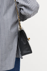 Chanel Vintage Leather Trapezoid Flap Bag