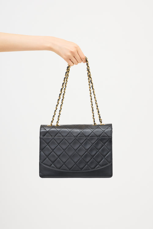 Chanel Vintage Leather Trapezoid Flap Bag