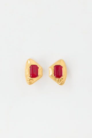 Chanel Fall 1997 Gem Gripoix Clip On Earrings