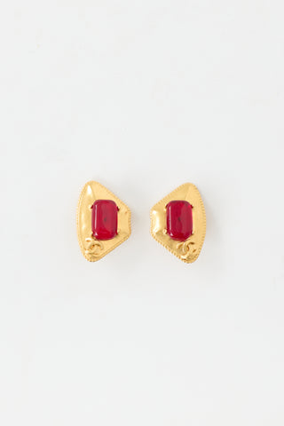 Chanel Fall 1997 Gem Gripoix Clip On Earrings