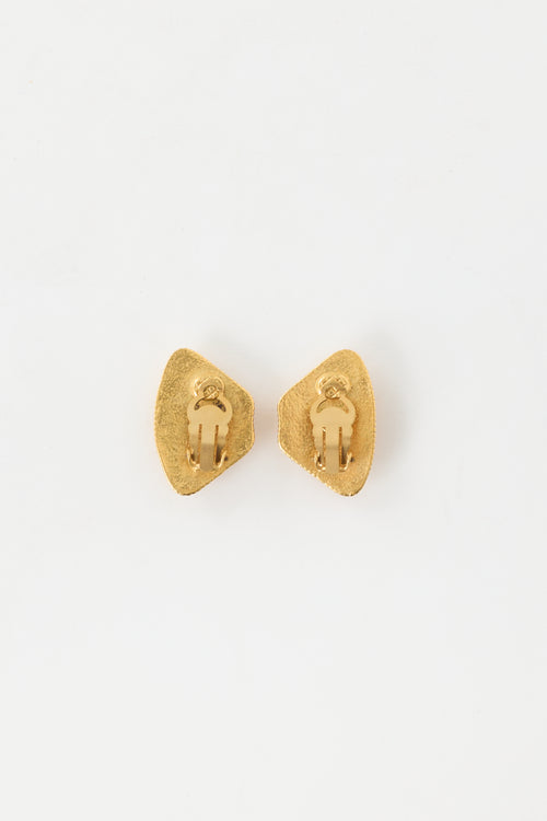 Chanel Fall 1997 Gem Gripoix Clip On Earrings