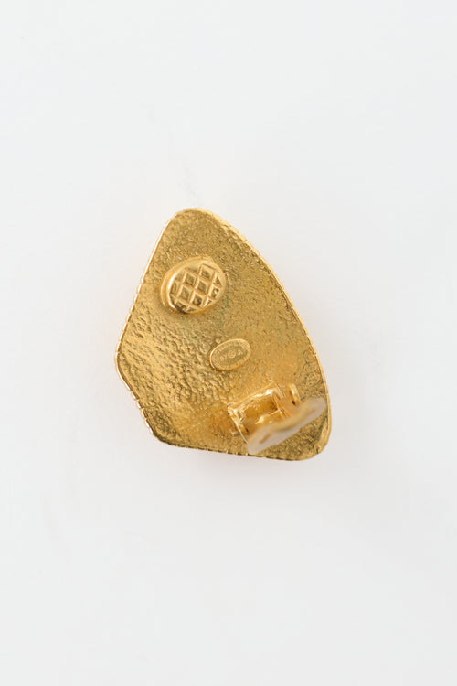 Chanel Fall 1997 Gem Gripoix Clip On Earrings