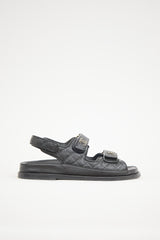 Chanel Quilted Leather CC Sandal