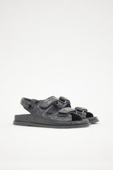 Chanel Quilted Leather CC Sandal