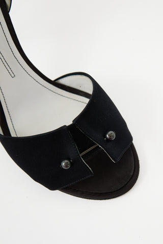 Chanel Satin Peep Toe Heel