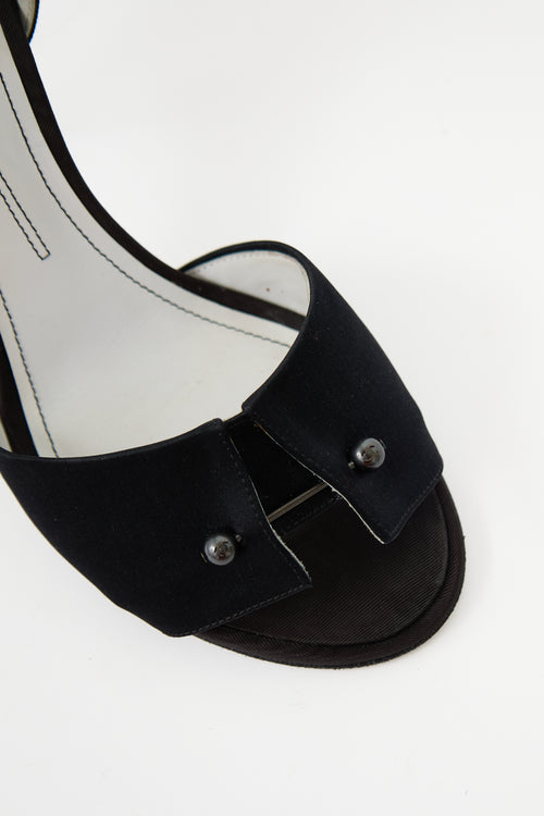 Chanel Satin Peep Toe Heel
