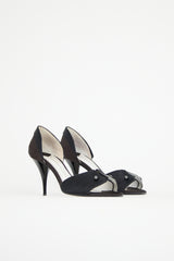 Chanel Satin Peep Toe Heel