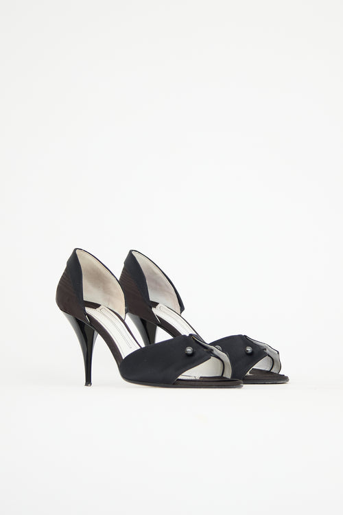 Chanel Satin Peep Toe Heel