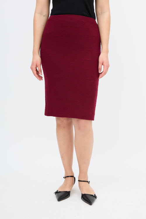 Chanel FW 1998 Wool Boucle Skirt