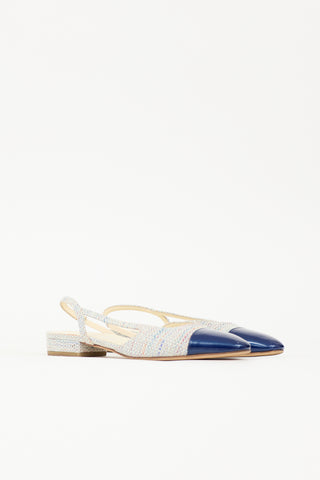 Chanel Tweed CC Slingback Heel