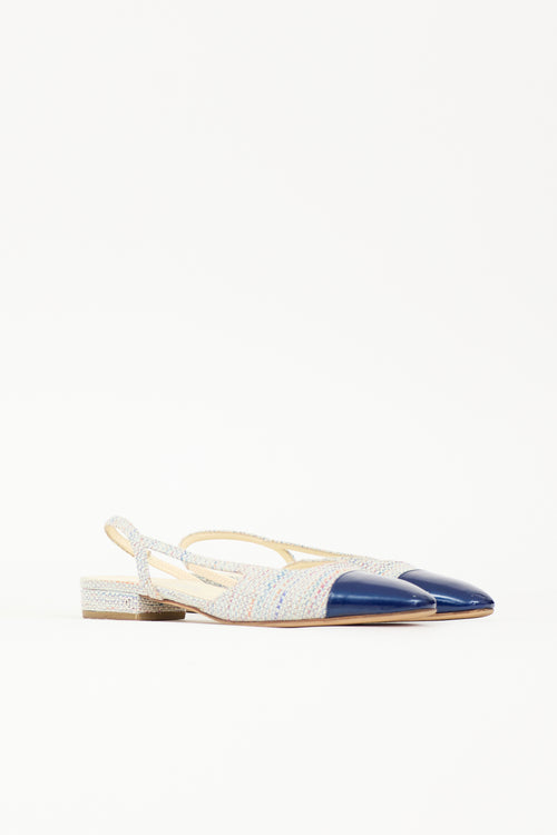 Chanel Tweed CC Slingback Heel