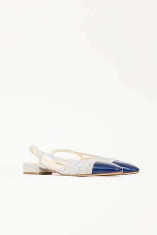 Chanel Tweed CC Slingback Heel