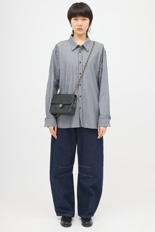 Chanel Vintage Leather Mini Square Flap Bag