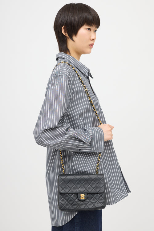 Chanel Vintage Leather Mini Square Flap Bag