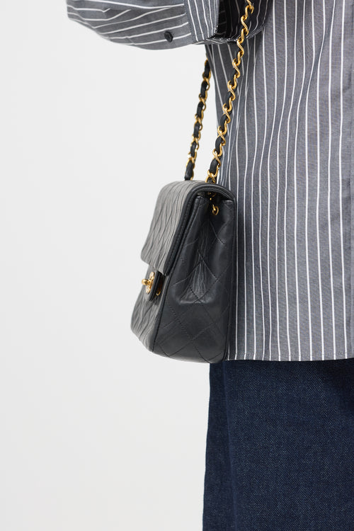 Chanel Vintage Leather Mini Square Flap Bag