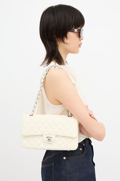 Chanel Perforated Leather East West Bag