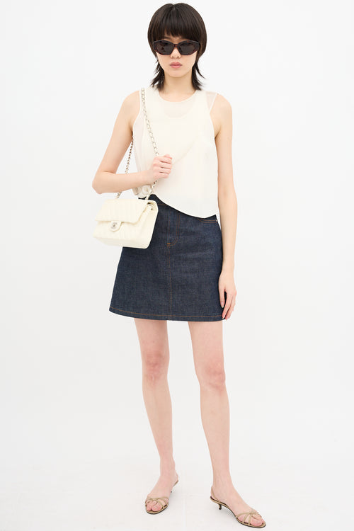 Chanel Perforated Leather East West Bag