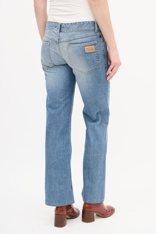 Chloé Light Wash Low Rise Jeans