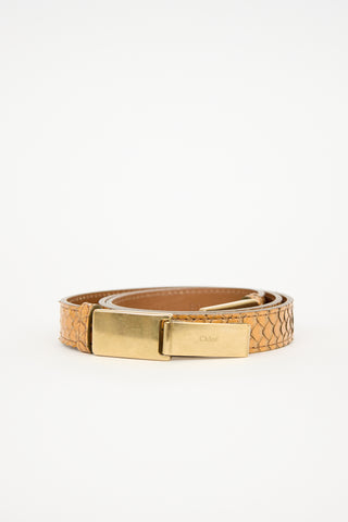 Chloé Textured Thin Belt