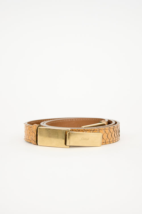 Chloé Textured Thin Belt