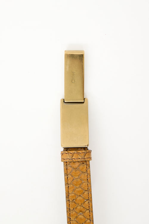 Chloé Textured Thin Belt