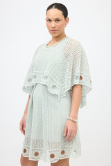 Chloé SS 2015 Eyelet Cape Dress