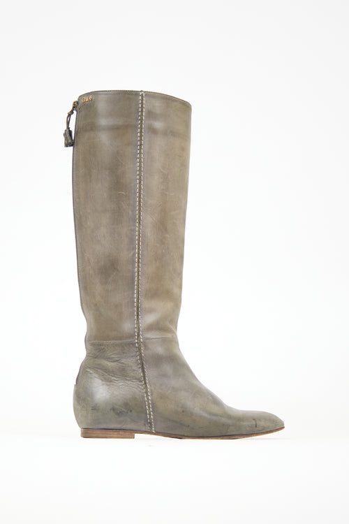 Chloé Leather Flat Boot