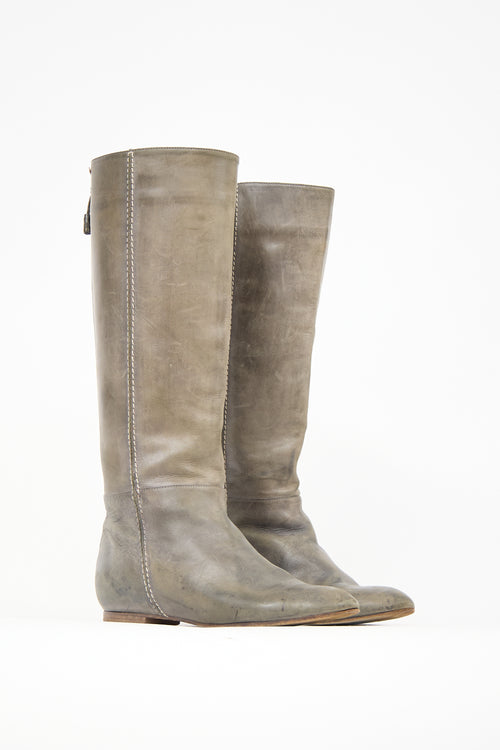 Chloé Leather Flat Boot